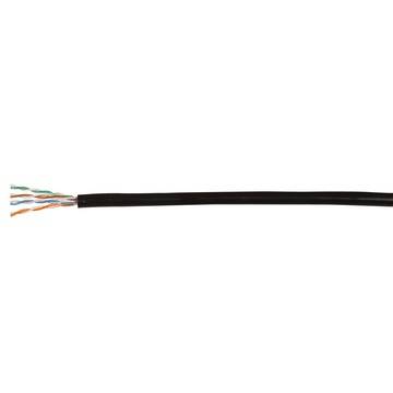GIGA-LAN U-UTP KABEL 4X2XAWG24 KAT.5E PE SORT